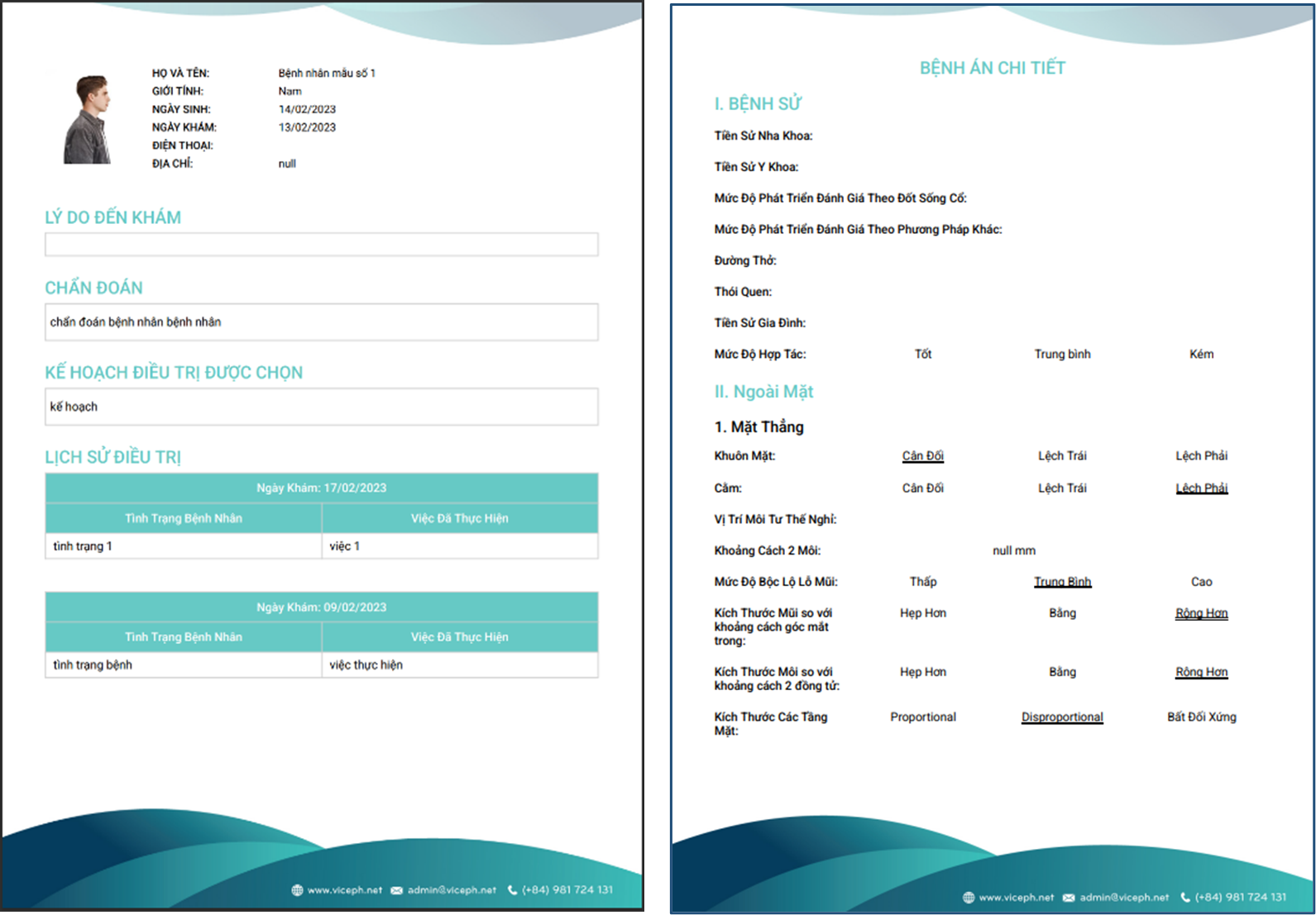 Tạo bệnh án mới - In file PDF